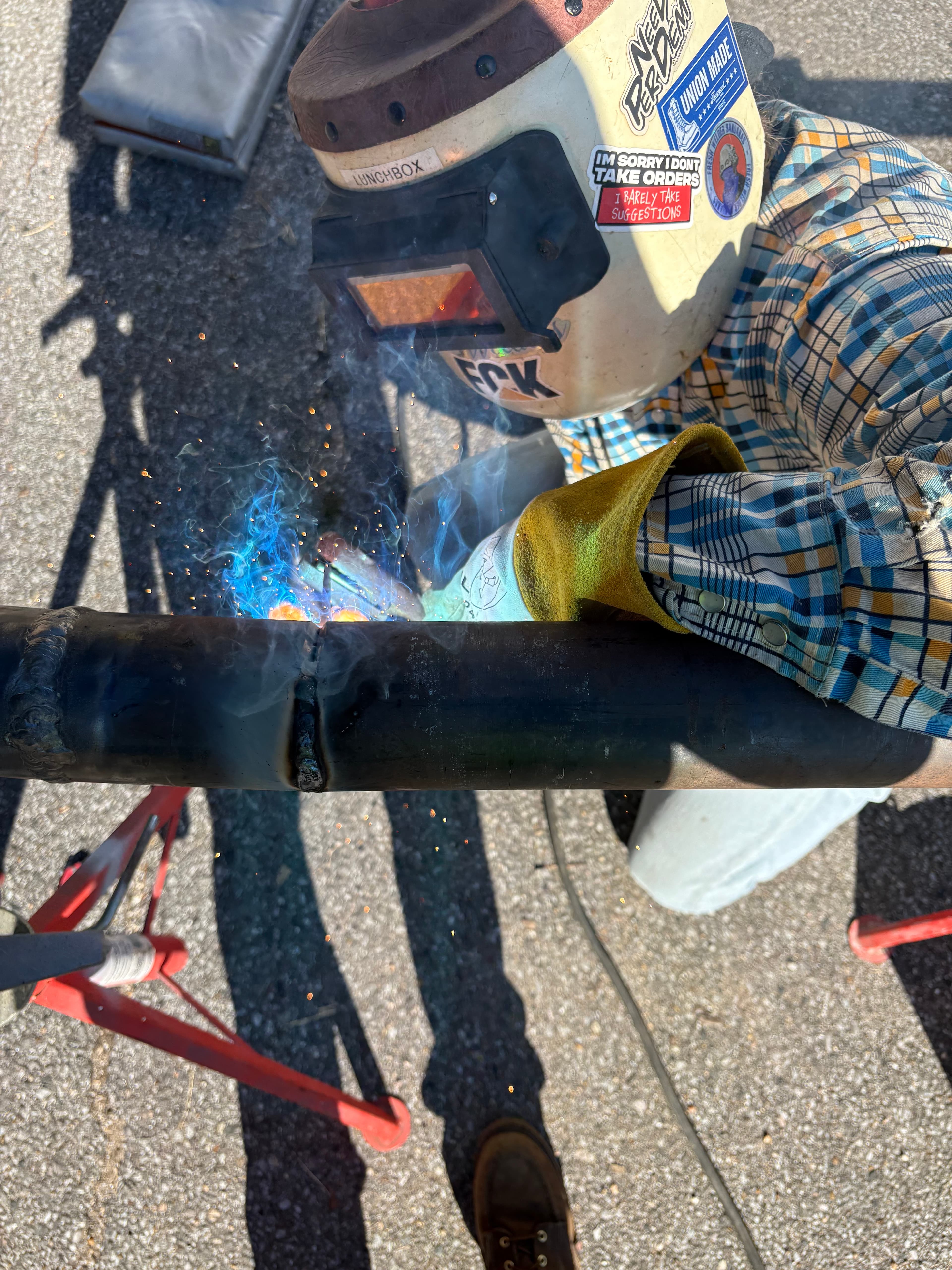Welder working