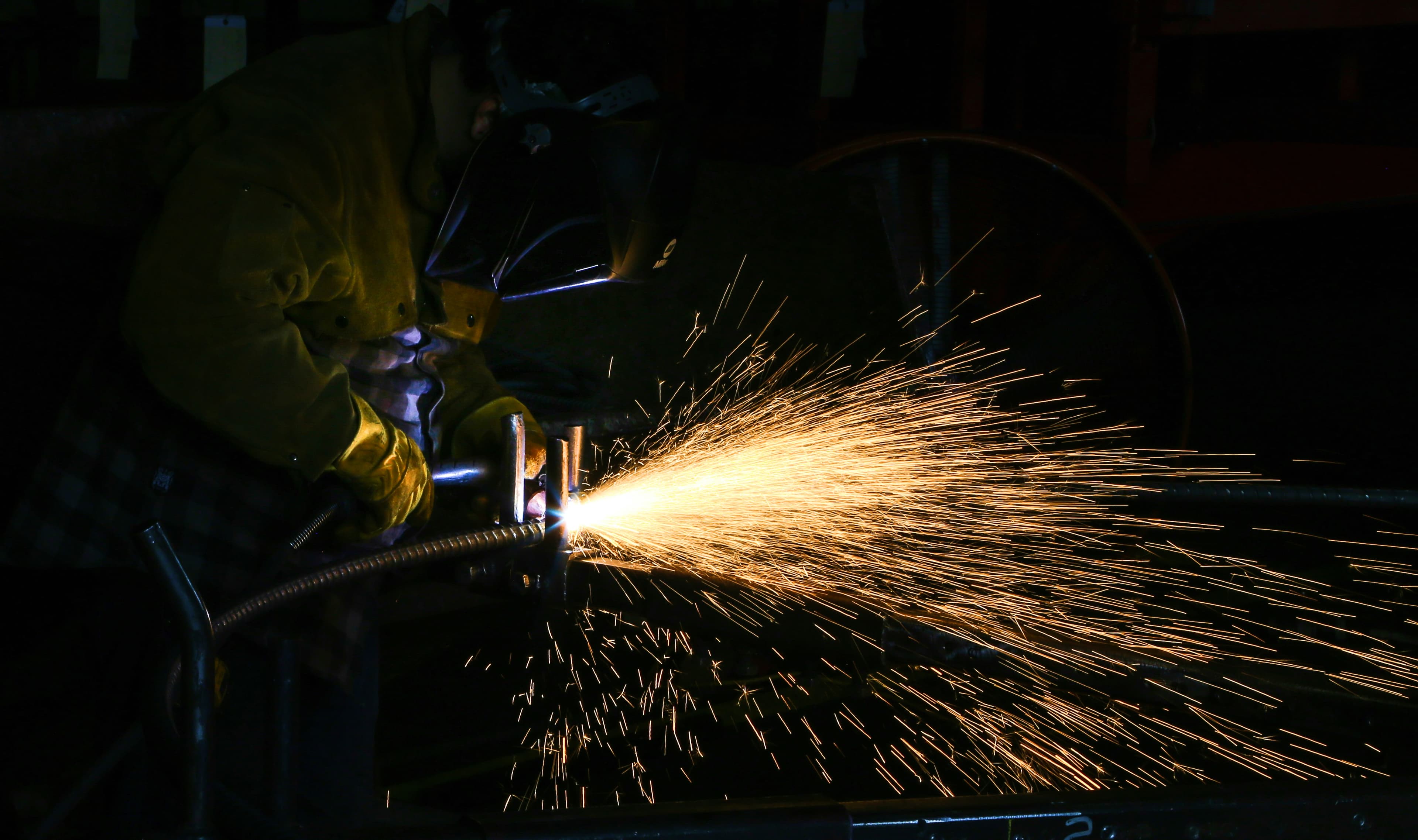 Welder at work